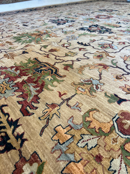 Indian Antiquity Rug, 12' x 15', in baby blue, beige, burgundy and gold - photo 5