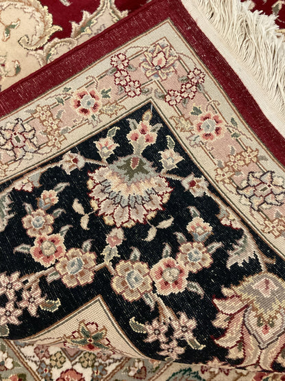 Sino Kashan Rug, 8' x 10', in black, ivory, navy and red - photo 4