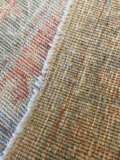 Afghan Oushak Runner, 2'4" x 7'8", in beige, grey, ivory and salmon - photo 5