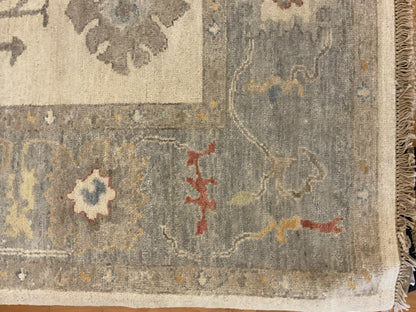 Indian Oushak Rug, 8' x 10', in cream and grey - photo 5