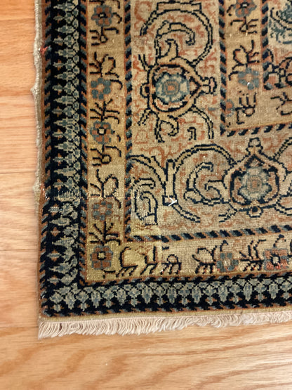 Antique Persian Tabriz Rug, 3'5" x 4'8", in brown, ivory, rust and tan - photo 2