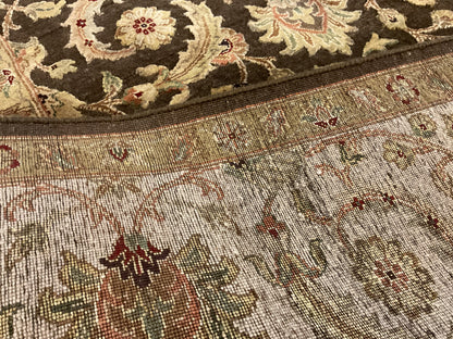 Indian Agra Jaipur Rug with Silk, 7'11" x 9'9", in beige, black, gold and ivory - photo 4