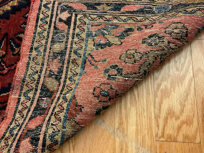 Antique Persian Lilian Rug, 3'5" x 4'5", in blue, navy, red and rose - photo 2