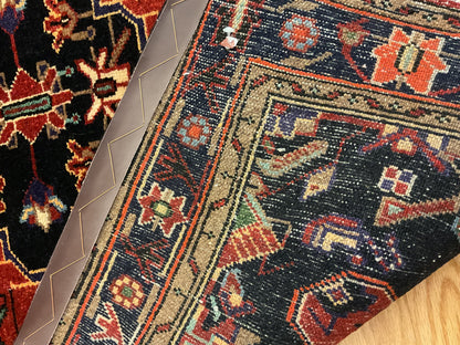 Vintage Persian Malayer Rug, 4'4" x 6'11", in ivory, navy and rust - photo 2