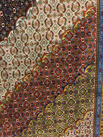 Persian Tabriz Rug with Silk, 13' x 19', in beige, brown, navy and rust - photo 6