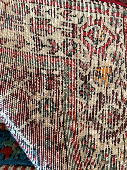 Vintage Persian Hamadan Runner, 3'8" x 9'11", in burgundy - photo 4