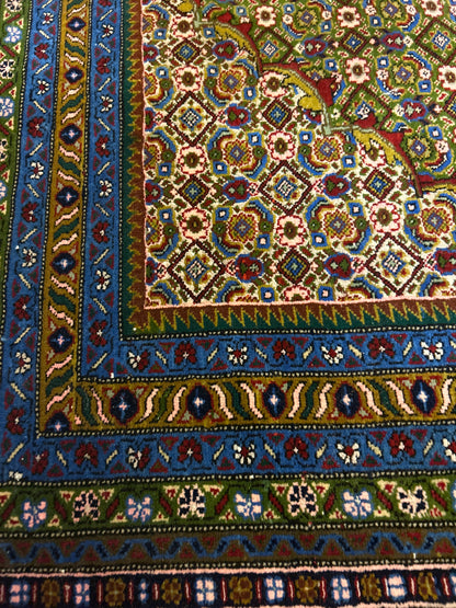 Persian Tabriz Rug with Silk, 13' x 19', in beige, brown, navy and rust - photo 8