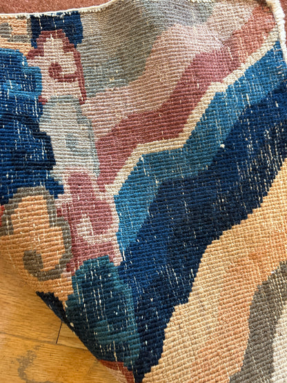 Antique Sino Chinese Peking Rug, 4'2" x 6'8", in blue, cream, navy and peach - photo 4