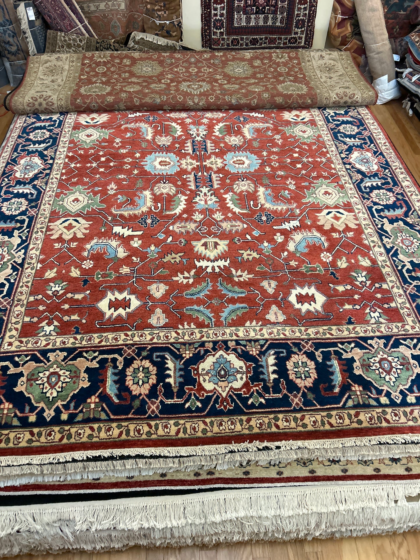 Indian Heriz Serapi - 8.9x11.9 - vpl369