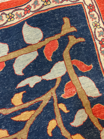 Turkish Mohal Rug, 13'5" x 19'5", in blue, gold, navy and red - photo 4