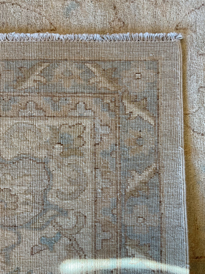 Pakistani Peshawar Rug, 11'11" x 14'8", in beige, grey and tan - photo 4