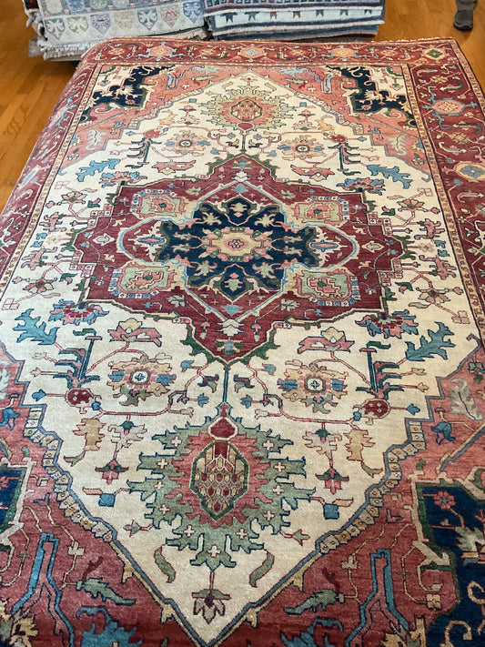 Indian Heriz Serapi - 6.1x9.3 - 136652