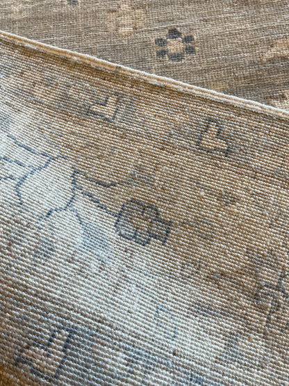 Pakistani Peshawar Rug, 6' x 8'10", in baby blue, beige and grey - photo 3