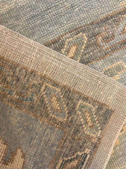 Turkish Oushak Rug, 11'3" x 13'10", in beige, blue, grey and ivory - photo 3