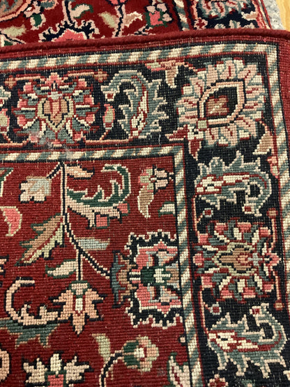 Indian Mashad Runner, 2'8" x 12', in burgundy, ivory and navy - photo 4