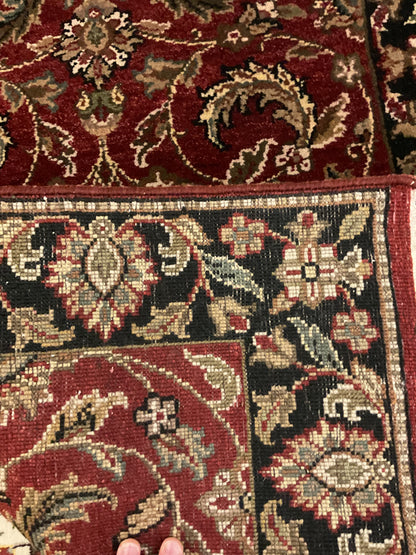 Indian Agra Jaipur Runner, 2'6" x 11'6", in beige, black, gold and red - photo 3