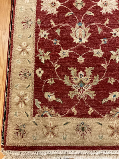 Indian Peshawar Runner, 2'6" x 10', in beige, gold and red - photo 2
