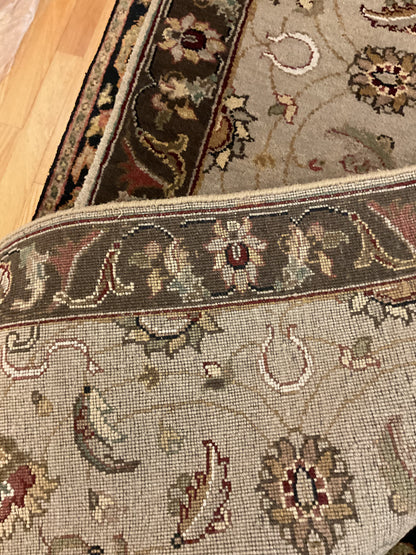 Indian Agra Jaipur Runner, 2'6" x 9'10", in beige, brown, gold and green - photo 3