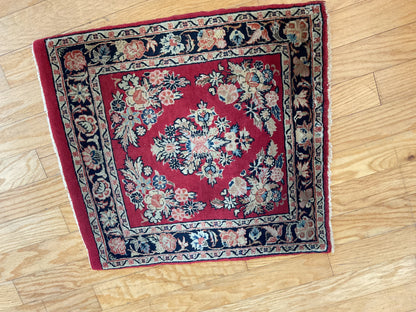 Antique Persian Gazvin Rug, 2' x 1'11", in red - photo 2