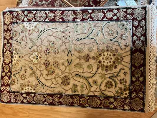 Indian Agra Jaipur W/silk - 2x3 - 10067